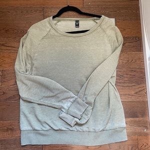 Green crew neck